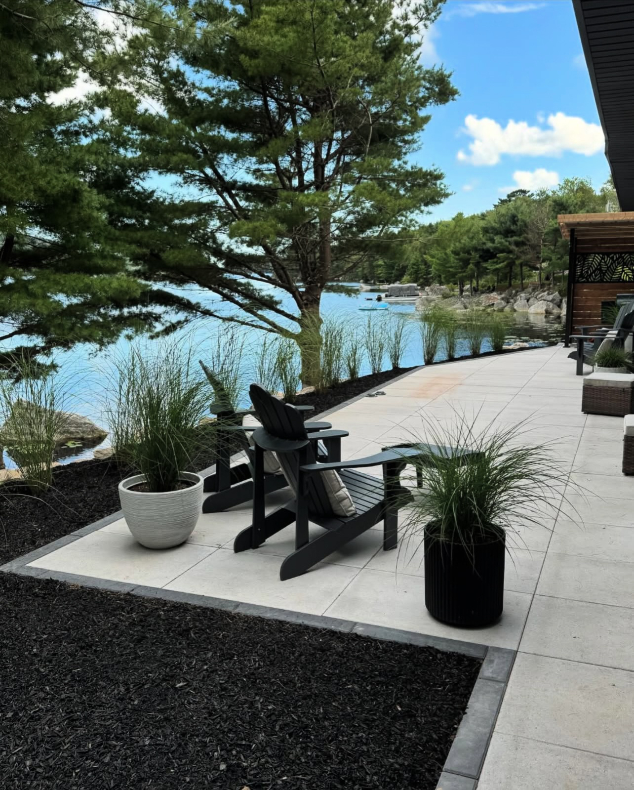 Outdoor stone pavement work